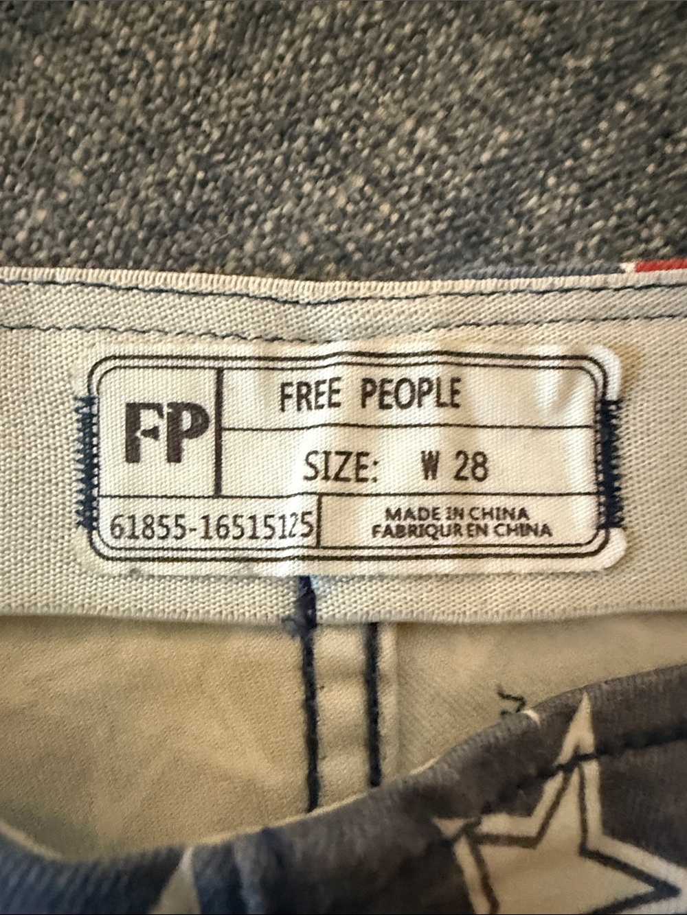 Free People Star Print Flag Stripe Skinny Jeans - Red, White & Blue - Picture 2 of 3
